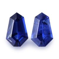 0.54&nbsp;Ct.Tw.Total Carat Weight Blue Sapphire Pair from Ceylon (Sri Lanka) Video
