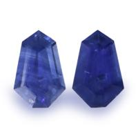 0.57&nbsp;Ct.Tw.Total Carat Weight Blue Sapphire Pair from Ceylon (Sri Lanka) Video