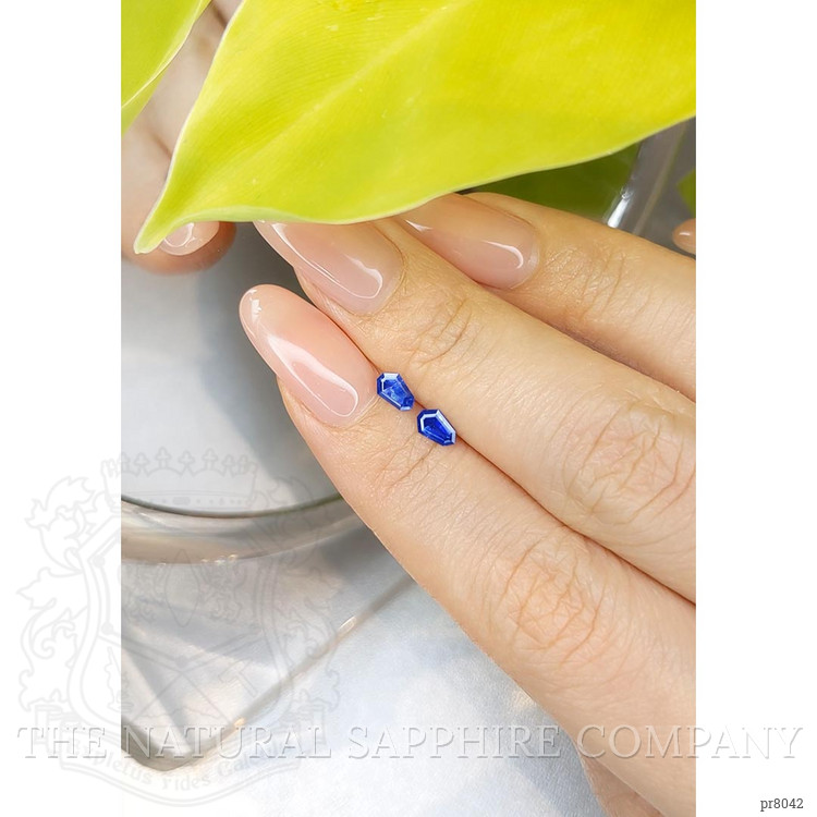 0.57 Ct.Tw. Blue Sapphire Pair from Ceylon (Sri Lanka)