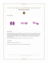 4.59 Ct.Tw.Total Carat Weight Purplish Pink Sapphire Pair from Ceylon (Sri Lanka) Appraisal