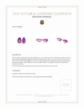 4.59 Ct.Tw.Total Carat Weight Purplish Pink Sapphire Pair from Ceylon (Sri Lanka) Appraisal