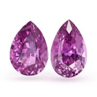 4.59&nbsp;Ct.Tw.Total Carat Weight Purplish Pink Sapphire Pair from Ceylon (Sri Lanka) Video