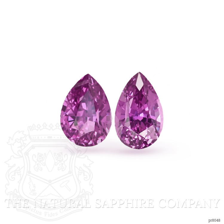 4.59 Ct.Tw. Purplish Pink Sapphire Pair from Ceylon (Sri Lanka)