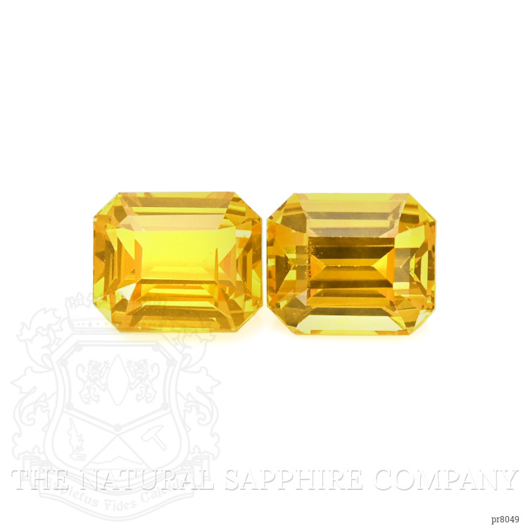 3.10 Ct.Tw. Yellow Sapphire Pair from Ceylon (Sri Lanka)
