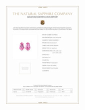 0.85 Ct.Tw.Total Carat Weight Pink Sapphire Pair from Ceylon (Sri Lanka) Scan Report