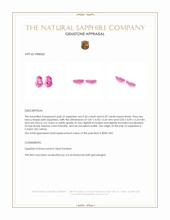 0.75 Ct.Tw.Total Carat Weight Pink Sapphire Pair from Ceylon (Sri Lanka) Appraisal