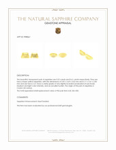 1.13 Ct.Tw.Total Carat Weight Yellow Sapphire Pair from Ceylon (Sri Lanka) Appraisal