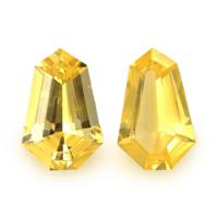0.73&nbsp;Ct.Tw.Total Carat Weight Yellow Sapphire Pair from Ceylon (Sri Lanka) Video