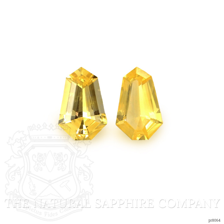 0.73 Ct.Tw. Yellow Sapphire Pair from Ceylon (Sri Lanka)