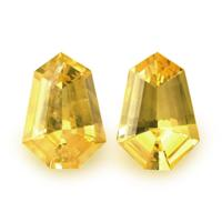 1.08&nbsp;Ct.Tw.Total Carat Weight Yellow Sapphire Pair from Ceylon (Sri Lanka) Video