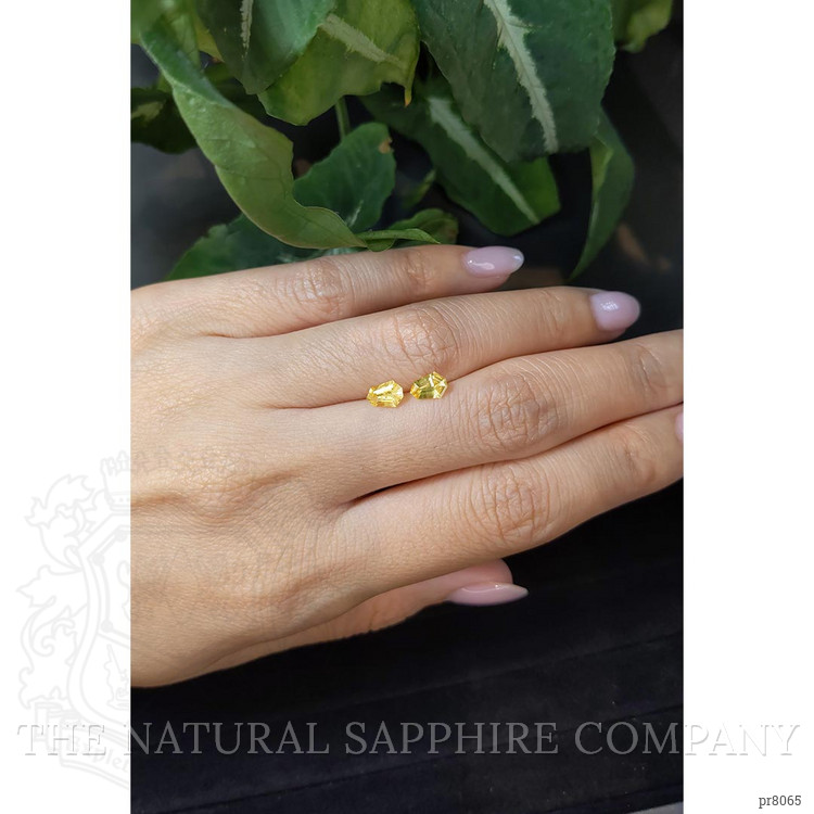 1.08 Ct.Tw. Yellow Sapphire Pair from Ceylon (Sri Lanka)