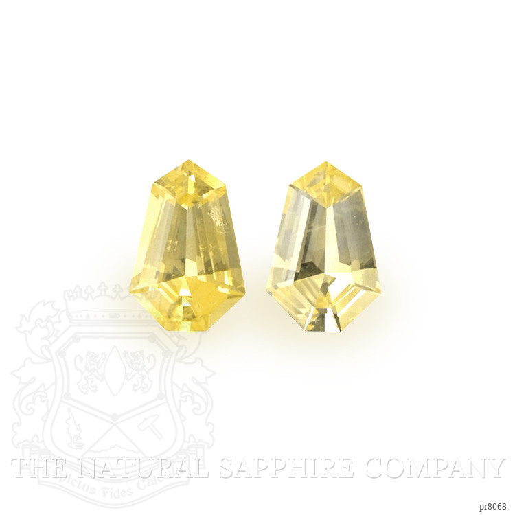 0.84 Ct.Tw. Yellow Sapphire Pair from Ceylon (Sri Lanka)