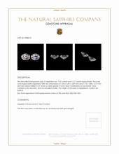 2.67 Ct.Tw.Total Carat Weight White Sapphire Pair from Ceylon (Sri Lanka) Appraisal