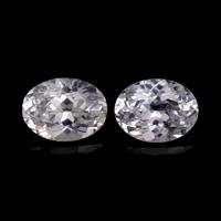 2.67&nbsp;Ct.Tw.Total Carat Weight White Sapphire Pair from Ceylon (Sri Lanka) Video