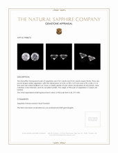 1.06&nbsp;Ct.Tw.Total Carat Weight White Sapphire Pair from Ceylon (Sri Lanka) Appraisal