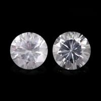 1.06&nbsp;Ct.Tw.Total Carat Weight White Sapphire Pair from Ceylon (Sri Lanka) Video