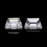 0.69&nbsp;Ct.Tw.Total Carat Weight White Sapphire Pair from Ceylon (Sri Lanka) Video