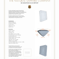 0.69 Ct.Tw.Total Carat Weight White Sapphire Pair from Ceylon (Sri Lanka) 3 D Scan Report