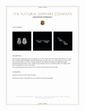 1.10 Ct.Tw.Total Carat Weight White Sapphire Pair from Ceylon (Sri Lanka) Appraisal