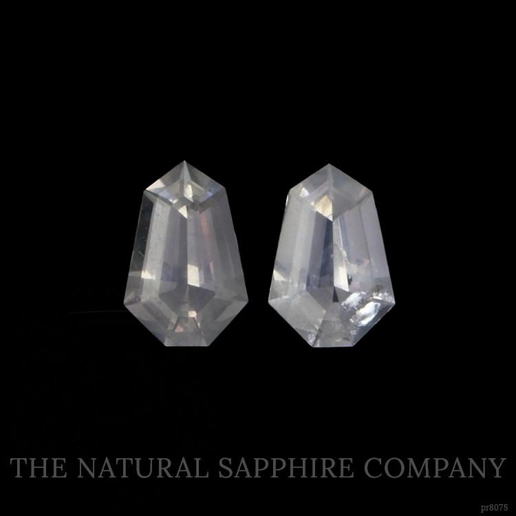 1.10 Ct.Tw. White Sapphire Pair from Ceylon (Sri Lanka)