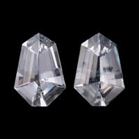 1.14&nbsp;Ct.Tw.Total Carat Weight White Sapphire Pair from Ceylon (Sri Lanka) Video