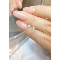 0.89&nbsp;Ct.Tw.Total Carat Weight White Sapphire Pair from Ceylon (Sri Lanka) Life Style