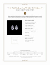 0.85 Ct.Tw.Total Carat Weight White Sapphire Pair from Ceylon (Sri Lanka) Scan Report