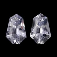 0.85&nbsp;Ct.Tw.Total Carat Weight White Sapphire Pair from Ceylon (Sri Lanka) Video