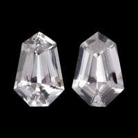 1.15&nbsp;Ct.Tw.Total Carat Weight White Sapphire Pair from Ceylon (Sri Lanka) Video