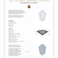 0.90&nbsp;Ct.Tw.Total Carat Weight Blue Sapphire Pair from Ceylon (Sri Lanka) 3 D Scan Report