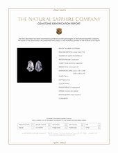 0.95 Ct.Tw.Total Carat Weight White Sapphire Pair from Ceylon (Sri Lanka) Scan Report