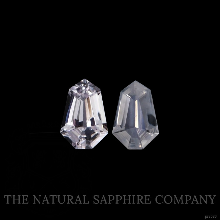 0.95 Ct.Tw. White Sapphire Pair from Ceylon (Sri Lanka)