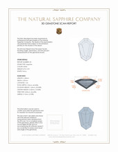 0.95 Ct.Tw.Total Carat Weight White Sapphire Pair from Ceylon (Sri Lanka) 3 D Scan Report