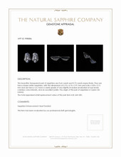 1.37&nbsp;Ct.Tw.Total Carat Weight White Sapphire Pair from Ceylon (Sri Lanka) Appraisal