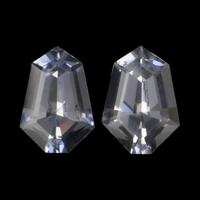 1.37&nbsp;Ct.Tw.Total Carat Weight White Sapphire Pair from Ceylon (Sri Lanka) Video