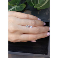 1.37&nbsp;Ct.Tw.Total Carat Weight White Sapphire Pair from Ceylon (Sri Lanka) Life Style