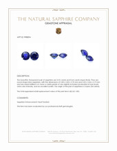 1.19&nbsp;Ct.Tw.Total Carat Weight Blue Sapphire Pair from Ceylon (Sri Lanka) Appraisal