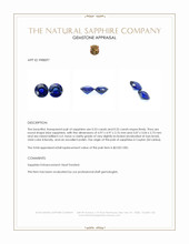 1.08&nbsp;Ct.Tw.Total Carat Weight Blue Sapphire Pair from Ceylon (Sri Lanka) Appraisal