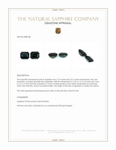 4.20 Ct.Tw.Total Carat Weight Greenish Blue Sapphire Pair from Ceylon (Sri Lanka) Appraisal