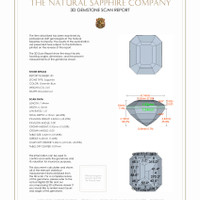 4.20 Ct.Tw.Total Carat Weight Sapphire Pair from Ceylon (Sri Lanka) 3 D Scan Report