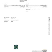 4.04 Ct.Tw.Total Carat Weight Greenish Blue Sapphire Pair from Ceylon (Sri Lanka) Scan Report