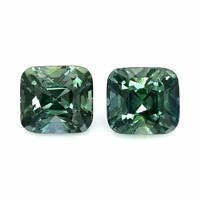 4.04&nbsp;Ct.Tw.Total Carat Weight Greenish Blue Sapphire Pair from Ceylon (Sri Lanka) Video