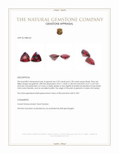 4.33 Ct.Tw.Total Carat Weight Red Garnet Pair from Ceylon (Sri Lanka) Appraisal