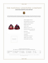 4.33 Ct.Tw.Total Carat Weight Garnet Pair from Ceylon (Sri Lanka) Scan Report