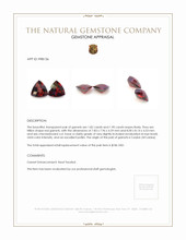 3.72 Ct.Tw.Total Carat Weight Garnet Pair from Ceylon (Sri Lanka) Appraisal