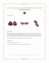 3.96 Ct.Tw.Total Carat Weight Red Garnet Pair from Ceylon (Sri Lanka) Appraisal