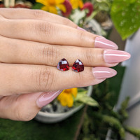 3.96&nbsp;Ct.Tw.Total Carat Weight Garnet Pair from Ceylon (Sri Lanka) Life Style