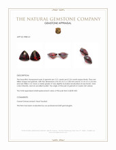 4.55 Ct.Tw.Total Carat Weight Red Garnet Pair from Ceylon (Sri Lanka) Appraisal