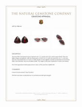 4.15 Ct.Tw.Total Carat Weight Red Garnet Pair from Ceylon (Sri Lanka) Appraisal