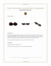 5.77 Ct.Tw.Total Carat Weight Red Garnet Pair from Ceylon (Sri Lanka) Appraisal